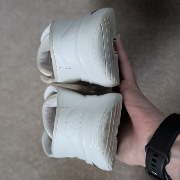 Skechers White Slip-On Sneakers with Pink Insole Accents - Picture 6 of 8